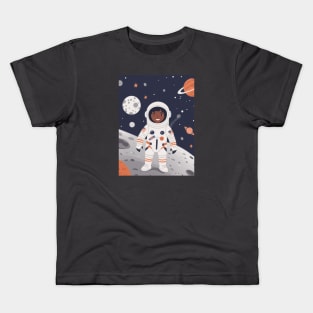 Little Astronaut Boy in Space Kids T-Shirt